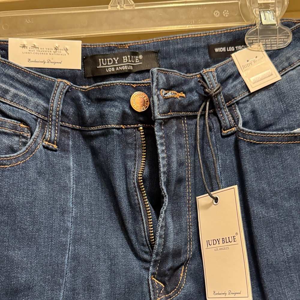 Judy Blue Dark Blue Wide Leg Jeans